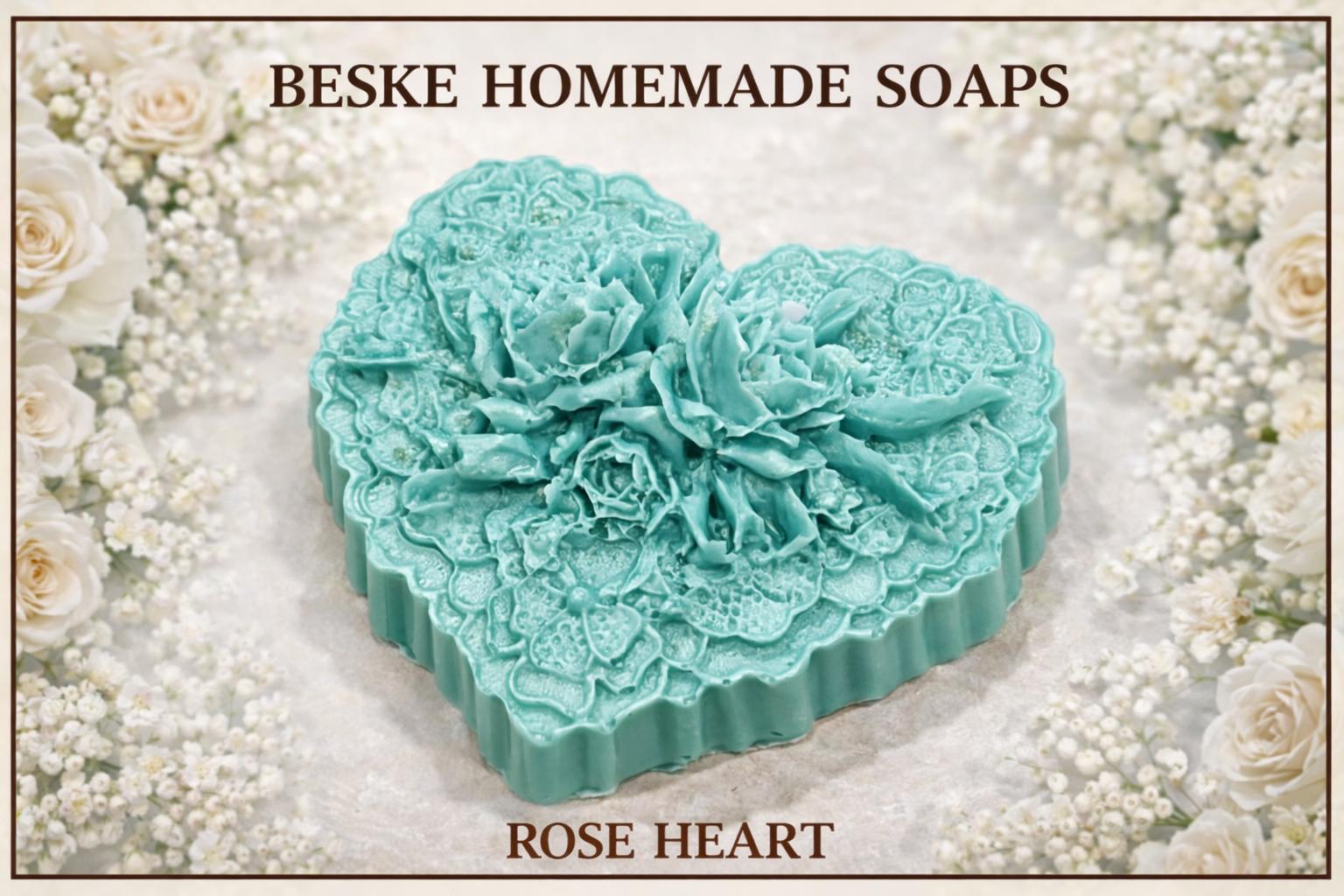 BESKE HANDMADE SOAP - ROSE HEART